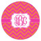 Pink & Orange Chevron Drink Topper - XLarge - Single