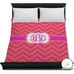 Pink & Orange Chevron Duvet Cover - Full / Queen (Personalized)