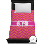 Pink & Orange Chevron Duvet Cover - Twin XL (Personalized)