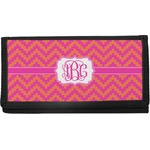 Pink & Orange Chevron Canvas Checkbook Cover (Personalized)