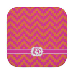 Pink & Orange Chevron Face Towel (Personalized)