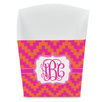 Pink & Orange Chevron French Fry Favor Boxes (Personalized)