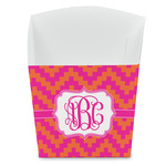 Pink & Orange Chevron French Fry Favor Boxes (Personalized)