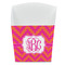 Pink & Orange Chevron French Fry Favor Box - Front View