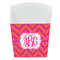 Pink & Orange Chevron French Fry Favor Box - Front View