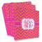 Pink & Orange Chevron Full Wrap Binders - PARENT/MAIN