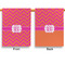 Pink & Orange Chevron House Flags - Double Sided - APPROVAL