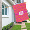 Pink & Orange Chevron House Flags - Single Sided - LIFESTYLE