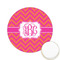 Pink & Orange Chevron Icing Circle - Small - Front