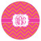 Pink & Orange Chevron Icing Circle - XSmall - Single