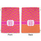 Pink & Orange Chevron Large Laundry Bag - Front & Back View