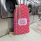 Pink & Orange Chevron Large Laundry Bag - In Context