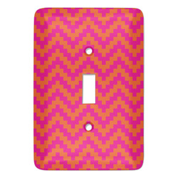 Pink & Orange Chevron Light Switch Cover (Single Toggle)