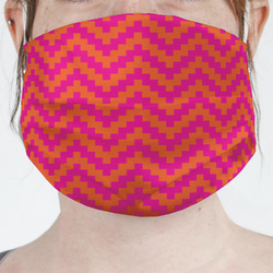 Pink & Orange Chevron Face Mask Cover