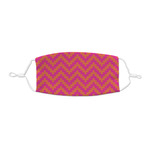 Pink & Orange Chevron Kid's Cloth Face Mask - XSmall