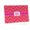 Pink & Orange Chevron Microfiber Dish Towel - FOLDED HALF