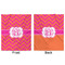 Pink & Orange Chevron Minky Blanket - 50"x60" - Double Sided - Front & Back