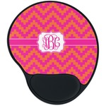 Pink & Orange Chevron Mouse Pad with Wrist Support