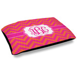 Pink & Orange Chevron Dog Bed w/ Monogram