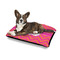 Pink & Orange Chevron Outdoor Dog Beds - Medium - IN CONTEXT