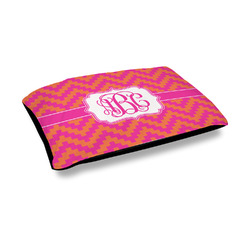 Pink & Orange Chevron Outdoor Dog Bed - Medium (Personalized)