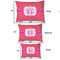 Pink & Orange Chevron Outdoor Dog Beds - SIZE CHART