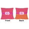 Pink & Orange Chevron Outdoor Pillow - 18x18