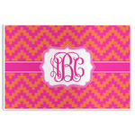 Pink & Orange Chevron Disposable Paper Placemats (Personalized)