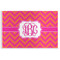 Pink & Orange Chevron Disposable Paper Placemat - Front View