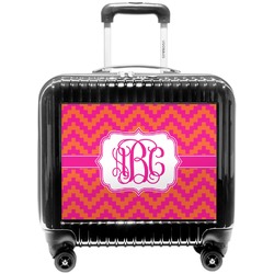 Pink & Orange Chevron Pilot / Flight Suitcase (Personalized)