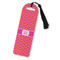 Pink & Orange Chevron Plastic Bookmarks - Front