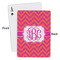 Pink & Orange Chevron Playing Cards - Approval