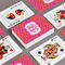 Pink & Orange Chevron Playing Cards - Front & Back View