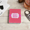 Pink & Orange Chevron Playing Cards - In Context