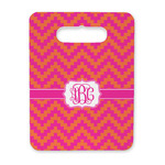 Pink & Orange Chevron Rectangular Trivet with Handle (Personalized)