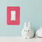 Pink & Orange Chevron Rocker Light Switch Covers - Single - IN CONTEXT