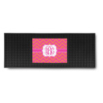 Pink & Orange Chevron Rubber Bar Mat (Personalized)