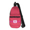 Pink & Orange Chevron Sling Bag - Front View