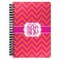 Pink & Orange Chevron Spiral Journal Large - Front View