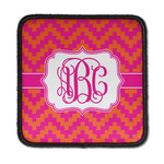 Pink & Orange Chevron Iron On Square Patch w/ Monogram