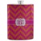 Pink & Orange Chevron Stainless Steel Flask