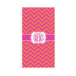 Pink & Orange Chevron Guest Paper Towels - Full Color - Standard (Personalized)