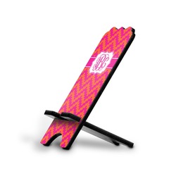 Pink & Orange Chevron Stylized Cell Phone Stand - Large (Personalized)