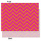 Pink & Orange Chevron Tissue Paper - Heavyweight - Medium - Front & Back