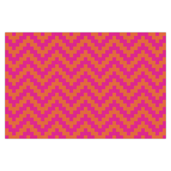 Custom Pink & Orange Chevron X-Large Tissue Papers Sheets - Heavyweight