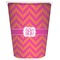 Pink & Orange Chevron Waste Basket (White)