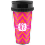 Pink & Orange Chevron Acrylic Travel Mug without Handle (Personalized)