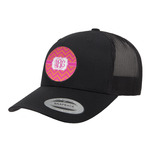 Pink & Orange Chevron Trucker Hat - Black (Personalized)