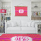 Pink & Orange Chevron Wall Hanging Tapestry - IN CONTEXT