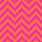 Pink & Orange Chevron Wallpaper & Surface Covering (Water Activated 24"x 24" Sample)